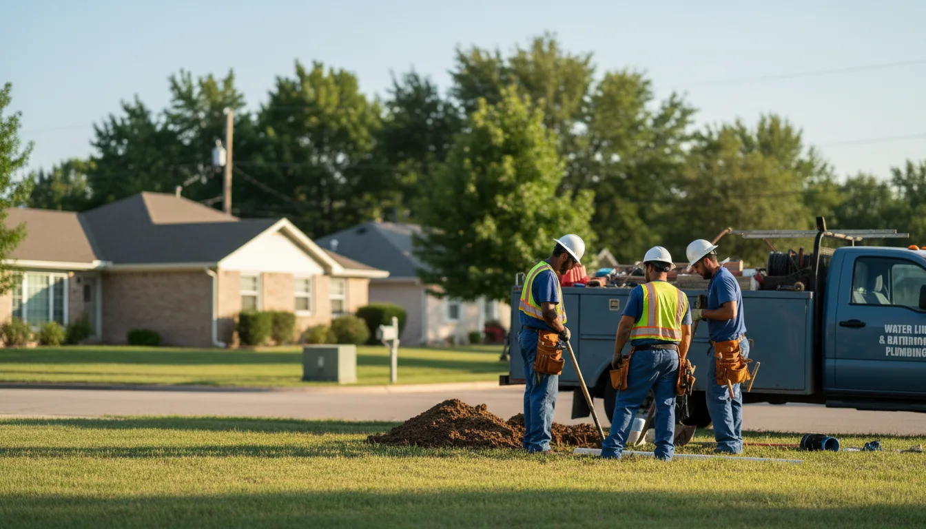 Residential water line and bathroom plumbing service in Portsmouth, RI